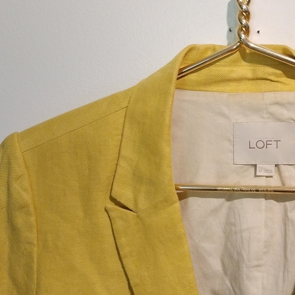 Loft Mustard Yellow Linen - Picture 2 of 4